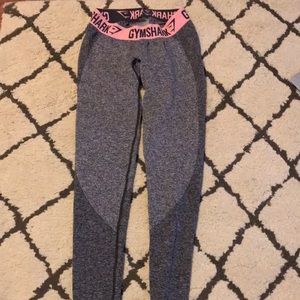 Grey/peach Pink Gymshark Flex Leggings